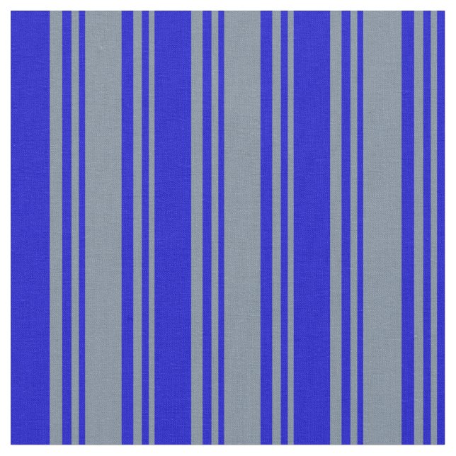 Light Slate Grey and Blue Stripes Pattern Fabric (Close Up)