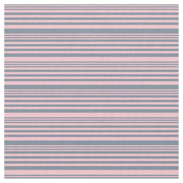 Light Slate Grey and Pink Coloured Lines Fabric (Close Up)
