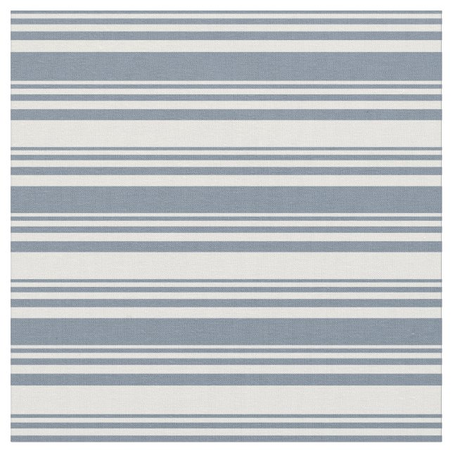 Light Slate Grey and White Stripes/Lines Pattern Fabric (Close Up)