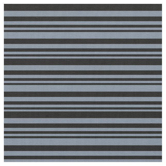 Light Slate Grey & Black Coloured Pattern Fabric (Close Up)