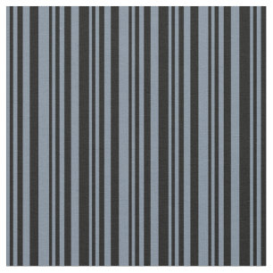 Light Slate Grey & Black Coloured Stripes Fabric