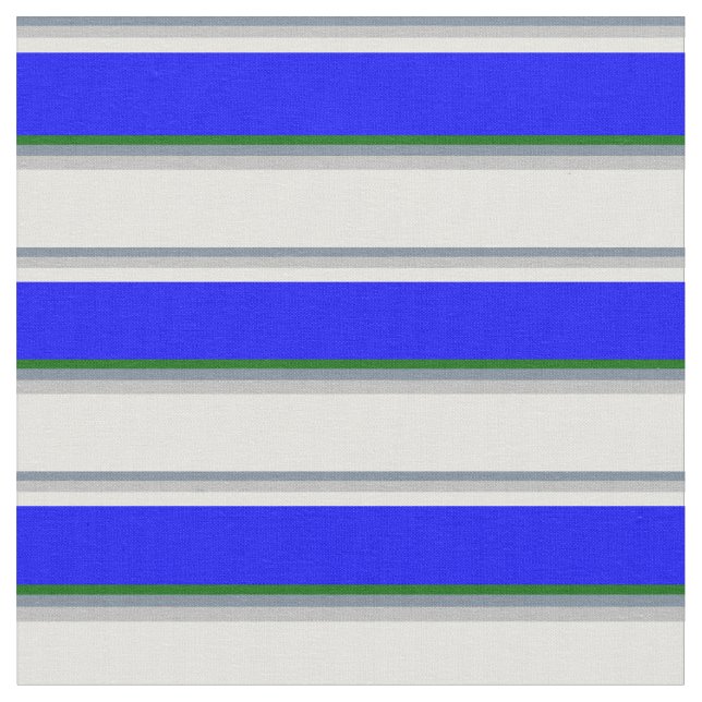 Light Slate Grey, Grey, Light Cyan, Blue & Green Fabric (Close Up)