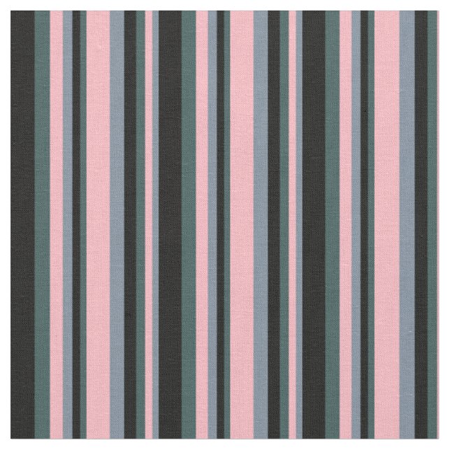 Light Slate Grey, Pink, Dark Slate Grey & Black Fabric (Close Up)
