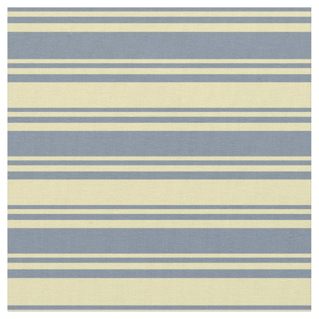 Light Slate Grey & Tan Lined/Striped Pattern Fabric (Close Up)