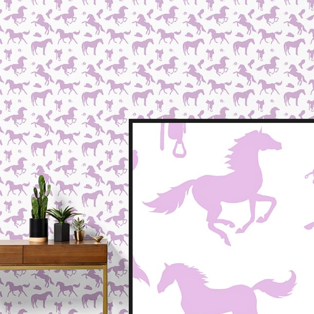 Light Soft Pink Mauve Horse Theme Wallpaper (Creator Uploaded)