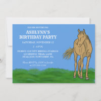 Light Sorrel Brown Horse Birthday Party
