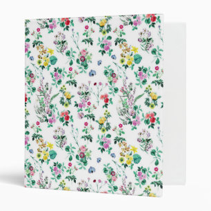 Light Spring Floral Pattern Binder