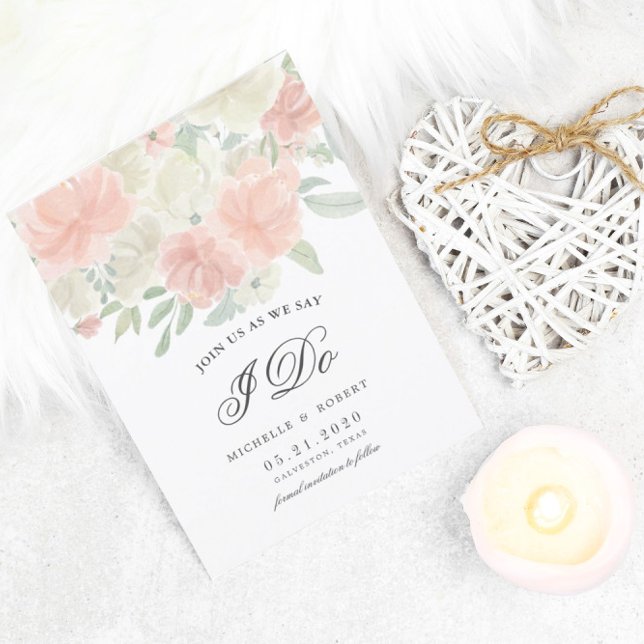 light spring floral Photo Save The Date Invitation (Creator Uploaded)