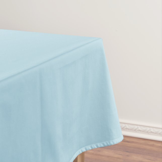 Light Spun Sugar Blue, Solid Colour Pastel Blue Tablecloth (In Situ)