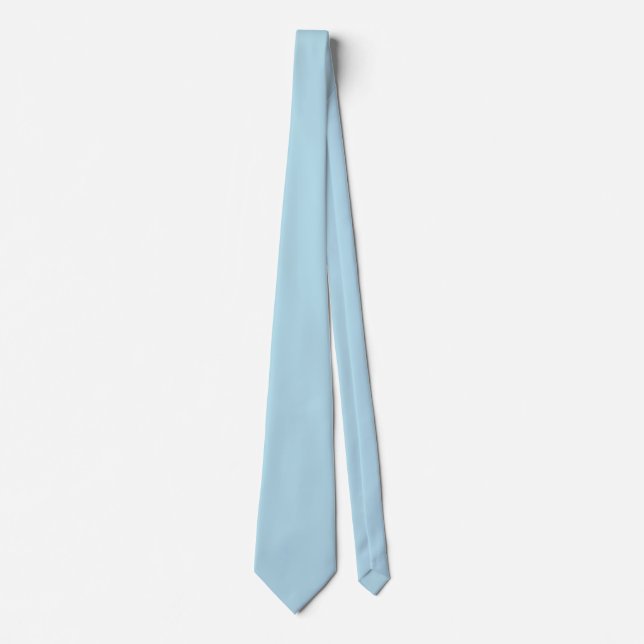 Light Spun Sugar Blue, Solid Colour Pastel Blue Tie (Front)
