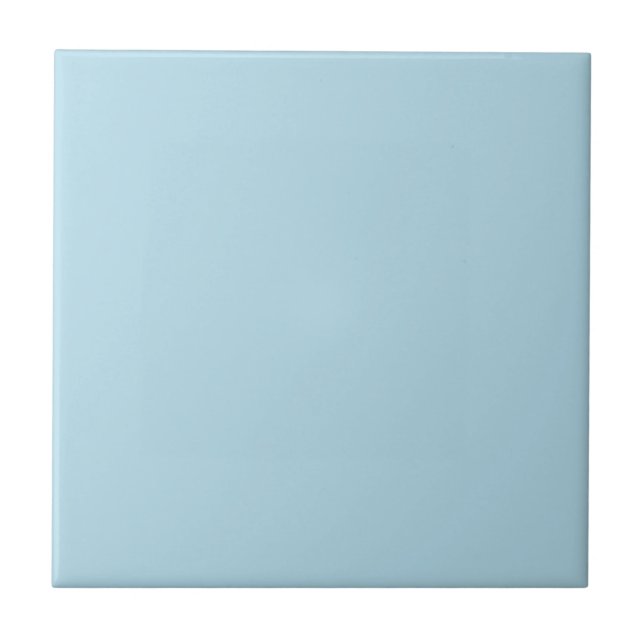 Light Spun Sugar Blue, Solid Colour Pastel Blue Tile (Front)