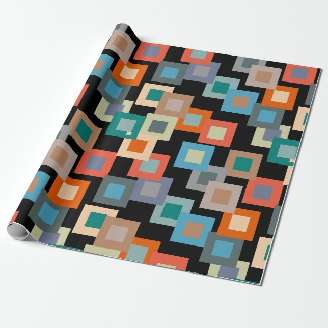 Light Squares on Dark Wrapping Paper (Unrolled)