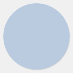 Light Steel Blue Solid Colour Classic Round Sticker