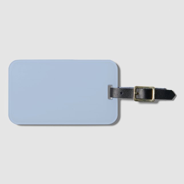 Light Steel Blue Solid Colour Luggage Tag (Front Horizontal)