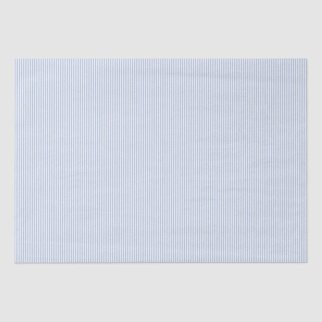 Light Steel Blue Stripes Tissue Paper (Front)