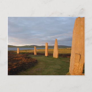Light Stone Sunset Postcard