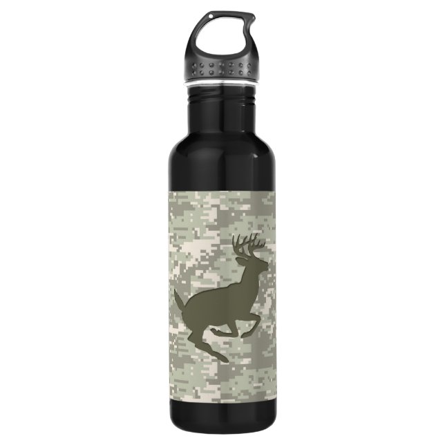 Light Storm Digital Camouflage Deer Camo 710 Ml Water Bottle (Front)