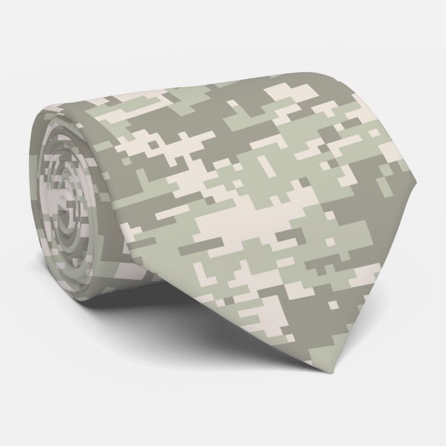 Light Storm Urban Digital Camo Customizable Tie (Rolled)