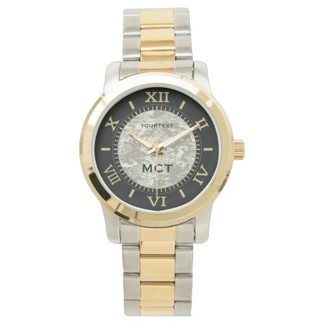 Light Storm Urban Digital Camouflage Personalized Watch (Front)