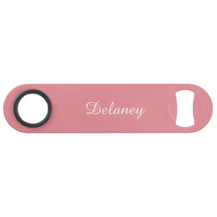 Light Strawberry Pink Customizable Bar Key