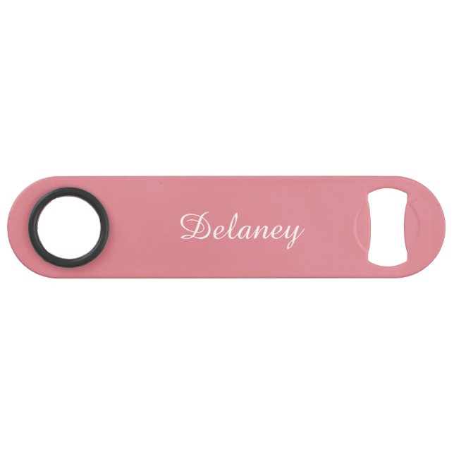 Light Strawberry Pink Customizable Bar Key (Front (Horizontal))