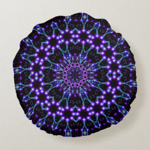 Light Structures Mandala Round Pillow
