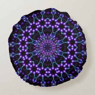 Light Structures Mandala Round Pillow