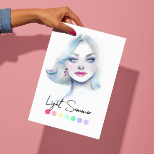 Light Summer Type Seasonal Colour Analysis Art Poster