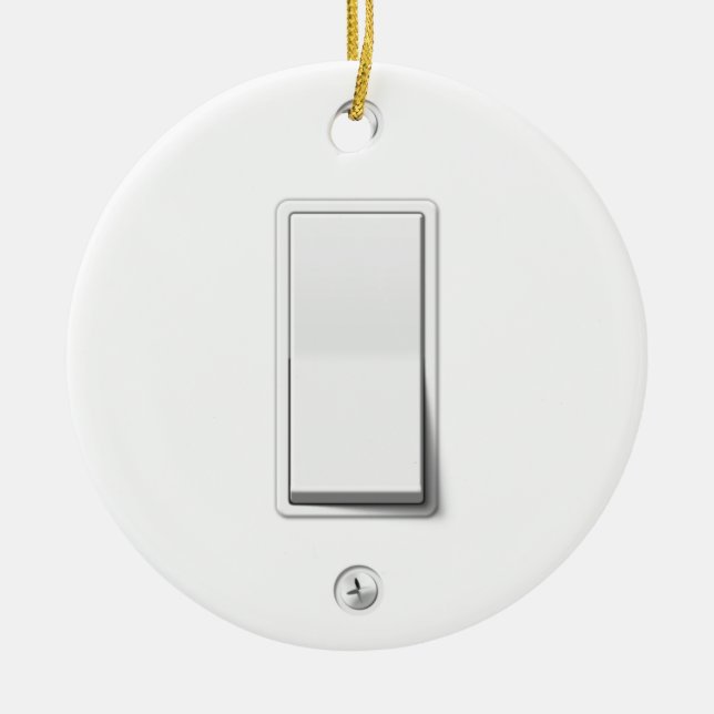 Light Switch Ceramic Ornament (Front)