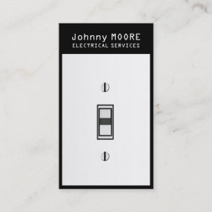 Light switch electrician  business card