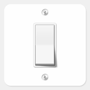 Light Switch Square Sticker