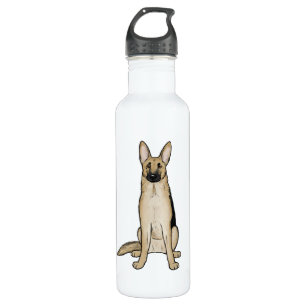 Light Tan and Black German Shepherd Dog   Pet Art 710 Ml Water Bottle