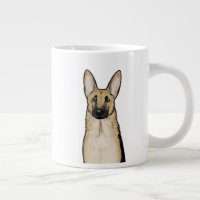 Light Tan and Black German Shepherd Dog | Pet Art