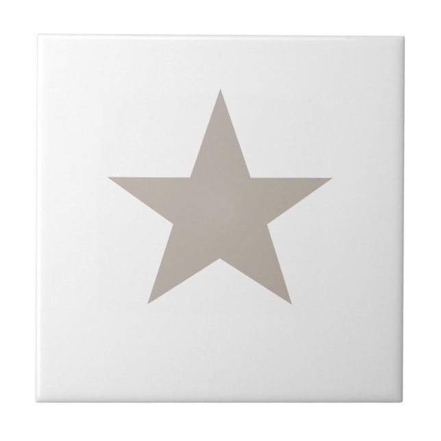 Light Taupe Star Tile (Front)