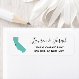 Light Teal California and White Wedding