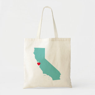 Light Teal California Wedding Welcome Tote Bag
