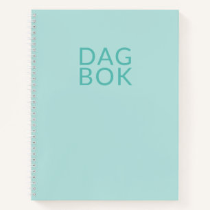 Light Teal Dagbok Notebook