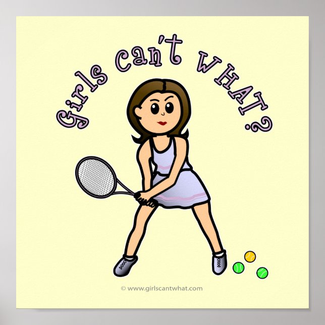 Light Tennis Player Girl Poster (Front)