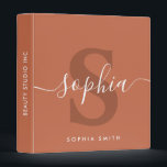 Light Terracotta Minimal Monogram Name Initials Binder<br><div class="desc">Light Terracotta Minimal Monogram Name Initials</div>