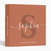 Light Terracotta Minimal Monogram Name Initials