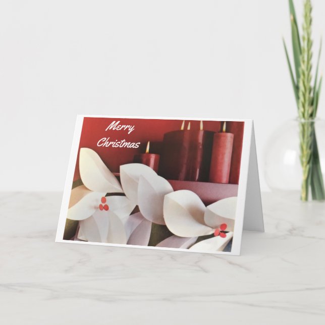 LIGHT THE CANDLES AND WRAP THE GIFT-CHRISTMAS CARD (Front)