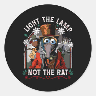 Light The Lamp Not The Rat Christmas  Classic Round Sticker