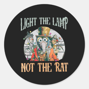 Light The Lamp Not The Rat Christmas Funny Holiday Classic Round Sticker