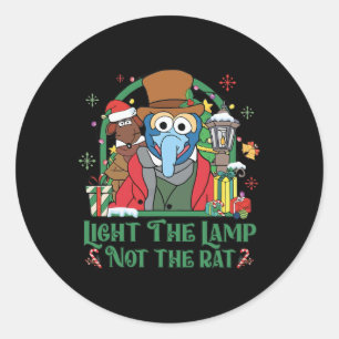 Light The Lamp Not The Rat Funny Christmas 2  Classic Round Sticker