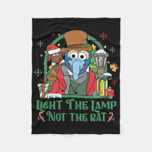 Light The Lamp Not The Rat Funny Christmas 2  Fleece Blanket