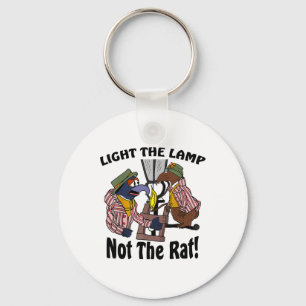 Light The Lamp Not The Rat Funny Christmas Keychain