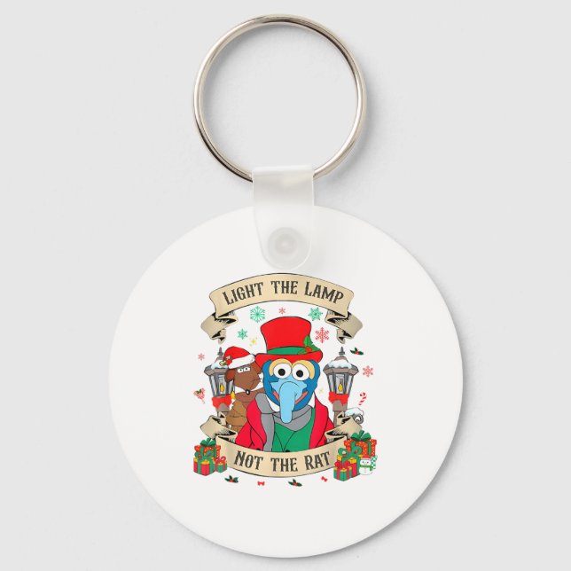 Light The Lamp Not The Rat Funny Christmas Matchin Keychain (Front)