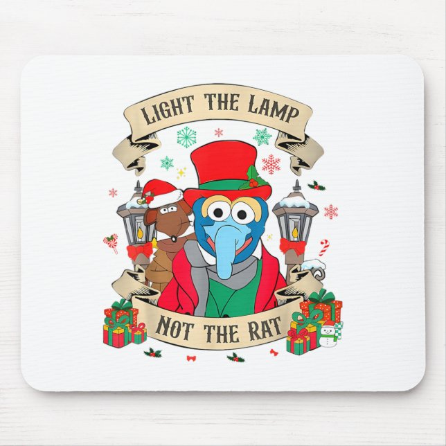 Light The Lamp Not The Rat Funny Christmas Matchin Mouse Pad (Front)