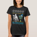 Light The Meownorah Jewish Cat Menorah  Ugly Chanu T-Shirt<br><div class="desc">Light The Meownorah Jewish Cat Menorah  Ugly Chanukah</div>