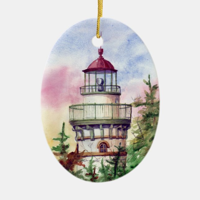 Light The Way Lighthouse Ornament (Front)